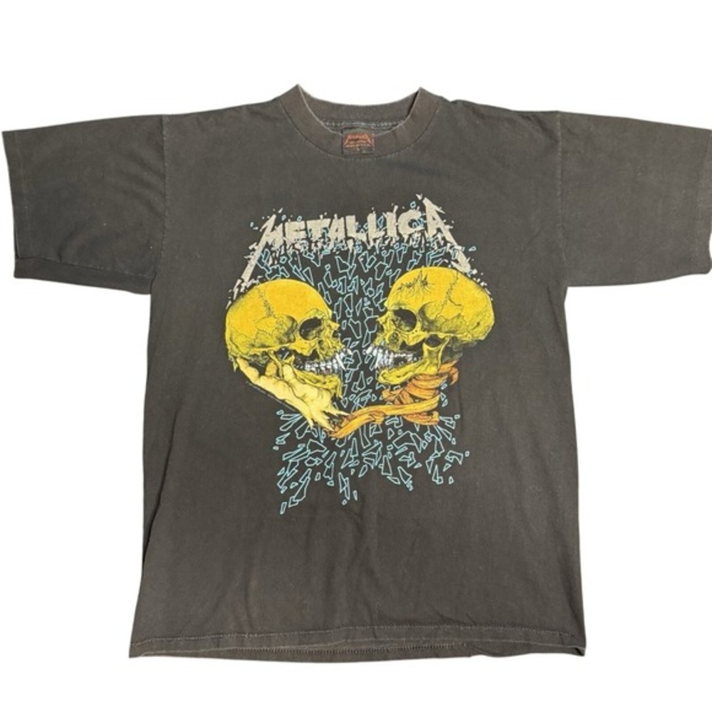 Vintage 1991 Metallica Sad But True Pushead Shirt Rare Double Sided Single